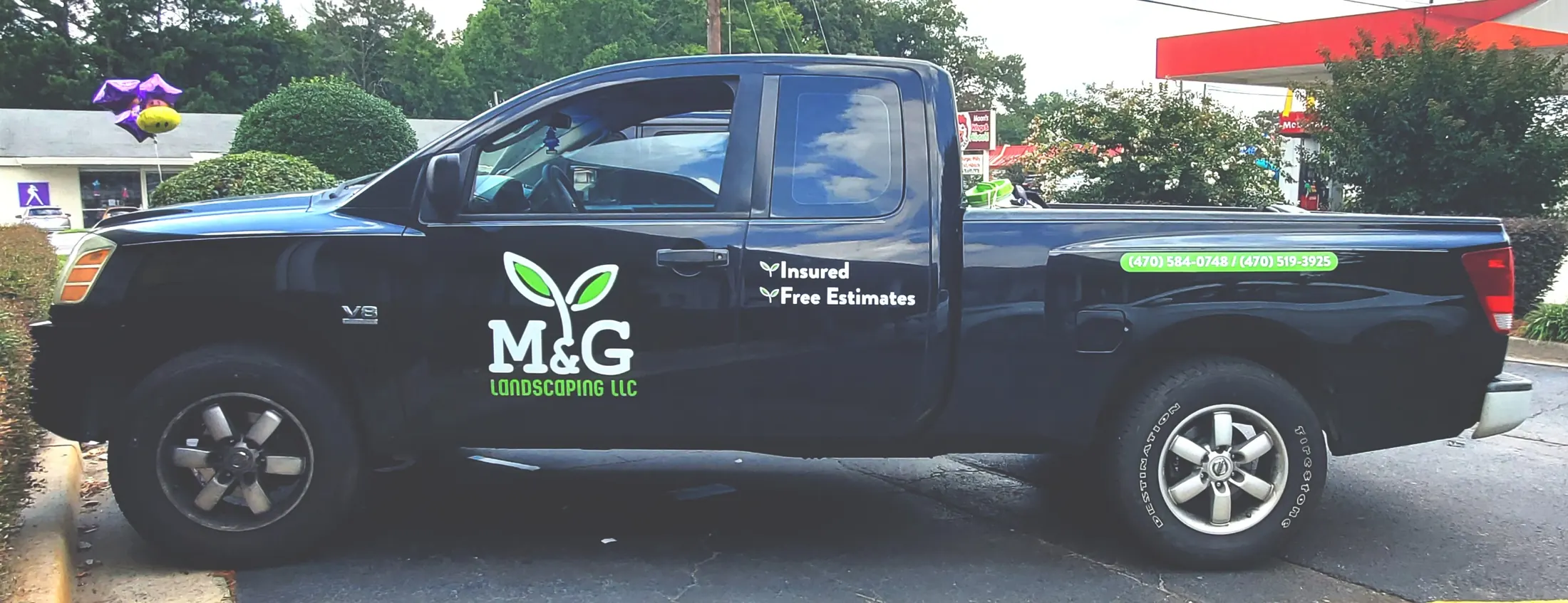 MG Landscaping Truck Decals