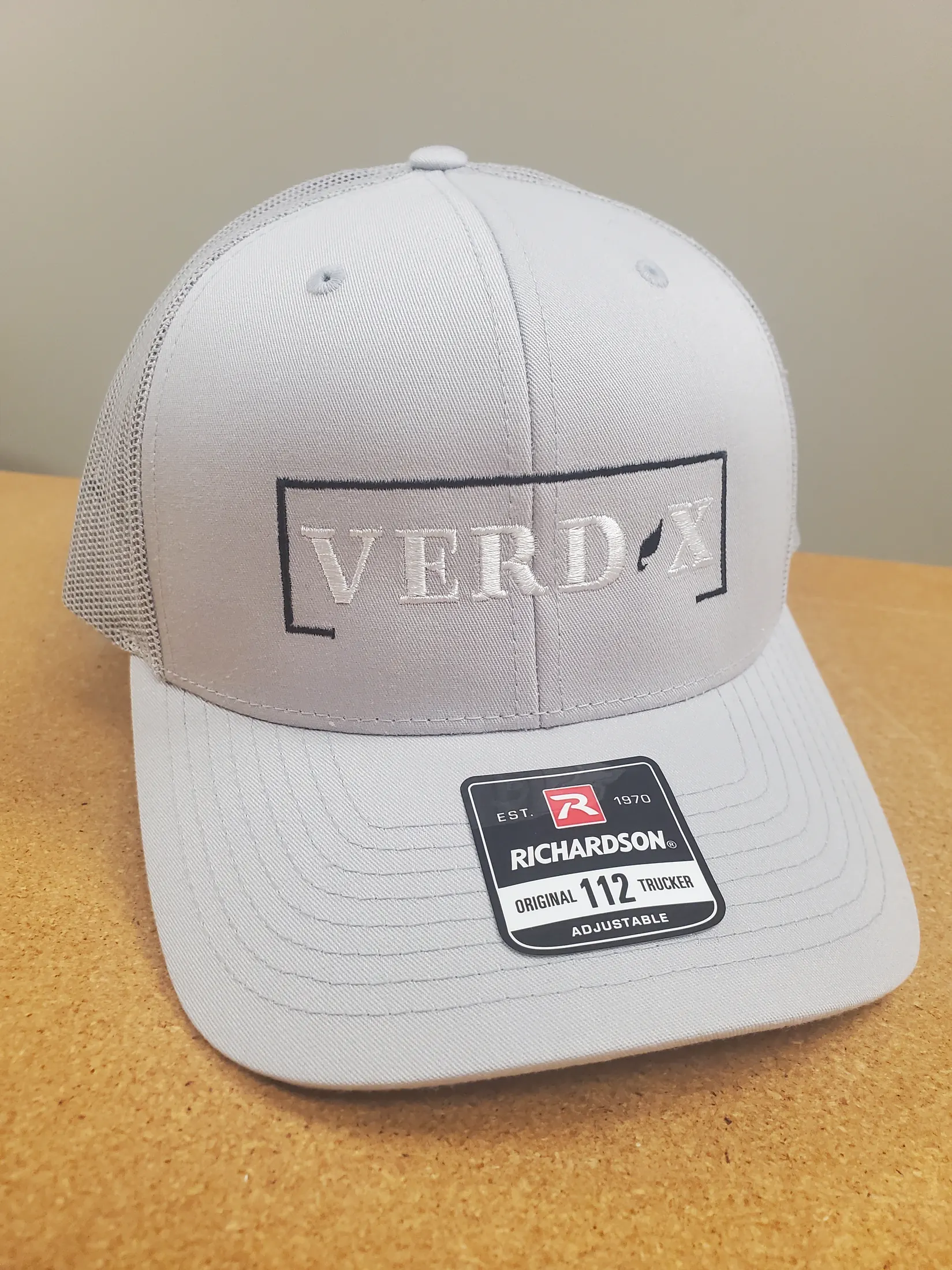 VerdX Embroidered Gray Trucker Hat